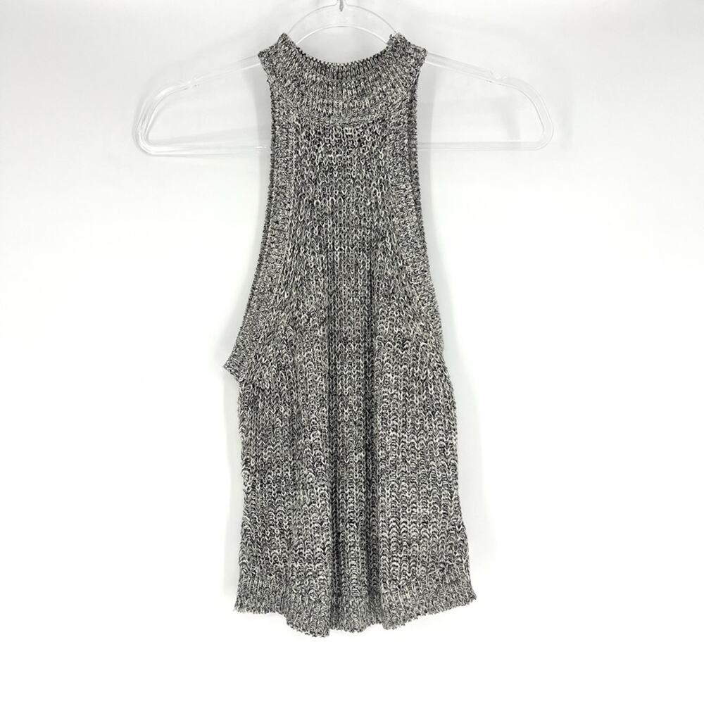 Lovemarks Chunky Knit Halter High Neck Sleeveless Sweater Heather‎ Grey S